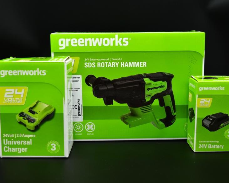GreenWorks GD24SDS2: аккумуляторный перфоратор с бесщеточным двигателем.</p>
<p>Может ли аккумуляторный перфоратор заменить электрический?