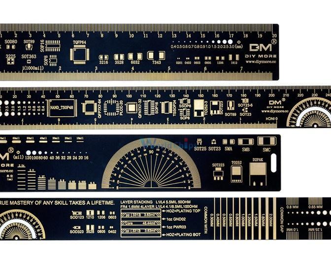 PCB Ruler – линейка для электронщика в виде печатной платы
