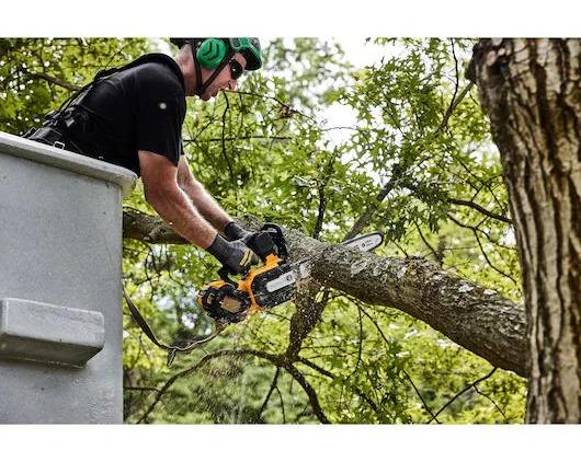 Dewalt выпустила беспроводную цепную пилу 60V MAX 14 In.</p>
<p>Top Handle Chainsaw Kit DCCS674X2