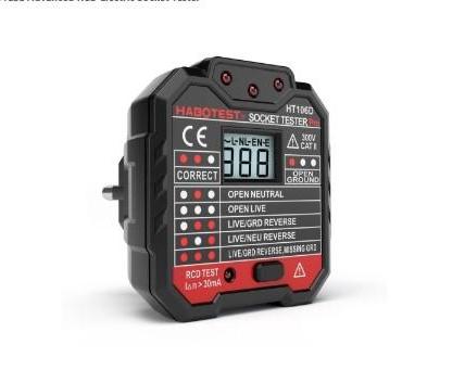 Быстрый тестер для розеток: Habotese RCD Electric Socket Tester